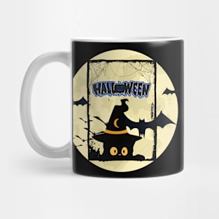 Black Cat Halloween Mug